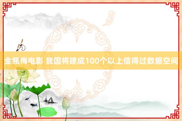 金瓶梅电影 我国将建成100个以上信得过数据空间