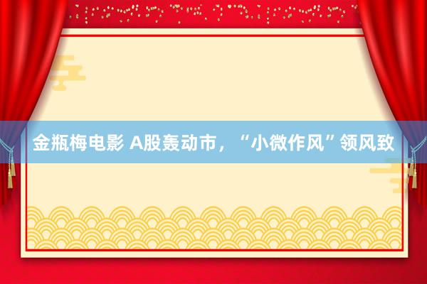 金瓶梅电影 A股轰动市，“小微作风”领风致