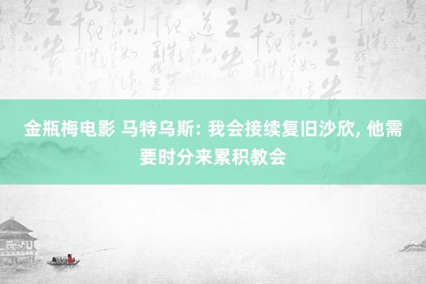 金瓶梅电影 马特乌斯: 我会接续复旧沙欣, 他需要时分来累积教会