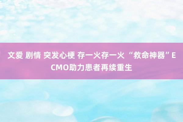 文爱 剧情 突发心梗 存一火存一火 “救命神器”ECMO助力患者再续重生