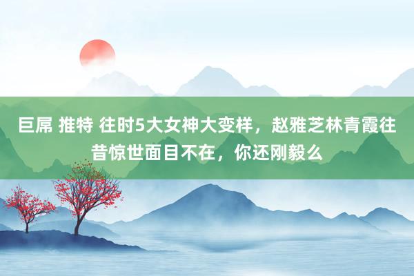 巨屌 推特 往时5大女神大变样，赵雅芝林青霞往昔惊世面目不在，你还刚毅么