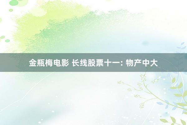 金瓶梅电影 长线股票十一: 物产中大