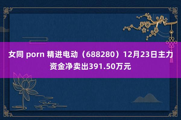 女同 porn 精进电动（688280）12月23日主力资金净卖出391.50万元