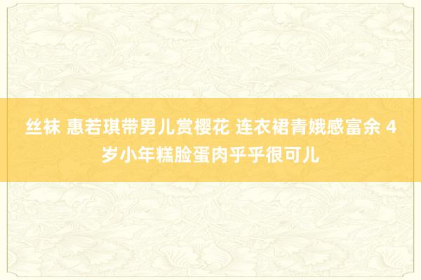 丝袜 惠若琪带男儿赏樱花 连衣裙青娥感富余 4岁小年糕脸蛋肉乎乎很可儿