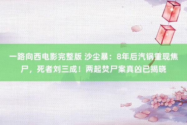 一路向西电影完整版 沙尘暴：8年后汽锅重现焦尸，死者刘三成！两起焚尸案真凶已揭晓
