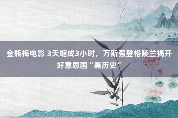 金瓶梅电影 3天缩成3小时，万斯强登格陵兰揭开好意思国“黑历史”