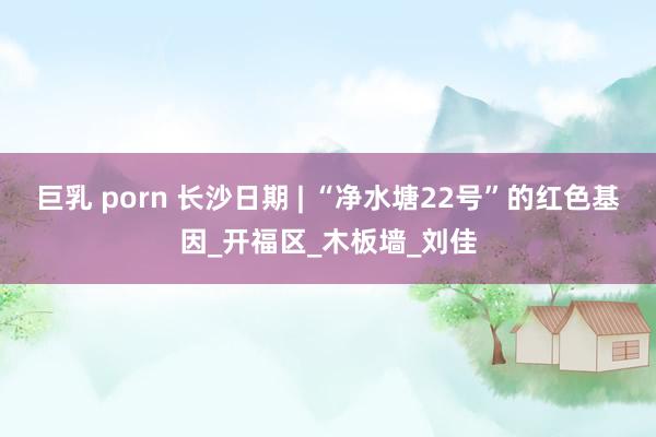 巨乳 porn 长沙日期 | “净水塘22号”的红色基因_开福区_木板墙_刘佳