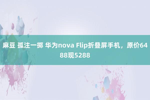 麻豆 孤注一掷 华为nova Flip折叠屏手机，原价6488现5288