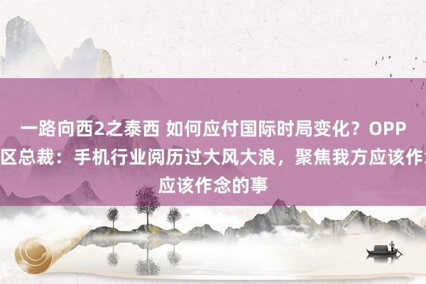 一路向西2之泰西 如何应付国际时局变化？OPPO中国区总裁：手机行业阅历过大风大浪，聚焦我方应该作念的事
