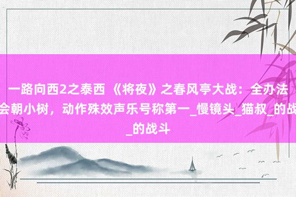 一路向西2之泰西 《将夜》之春风亭大战：全办法融会朝小树，动作殊效声乐号称第一_慢镜头_猫叔_的战斗