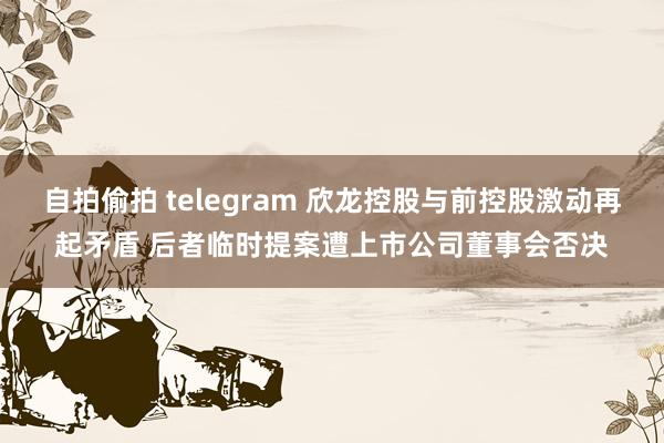 自拍偷拍 telegram 欣龙控股与前控股激动再起矛盾 后者临时提案遭上市公司董事会否决