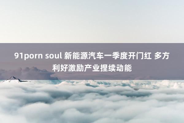 91porn soul 新能源汽车一季度开门红 多方利好激励产业捏续动能