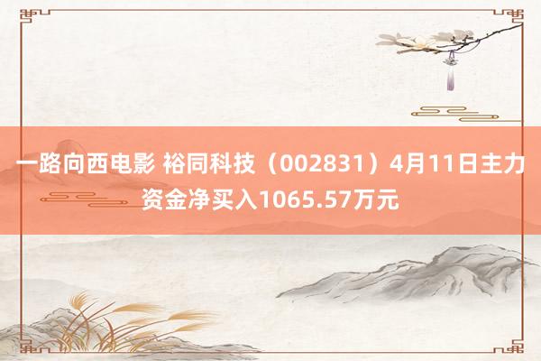一路向西电影 裕同科技（002831）4月11日主力资金净买入1065.57万元