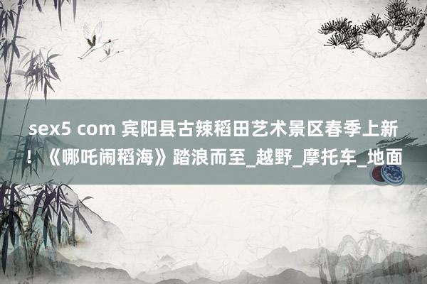 sex5 com 宾阳县古辣稻田艺术景区春季上新！《哪吒闹稻海》踏浪而至_越野_摩托车_地面