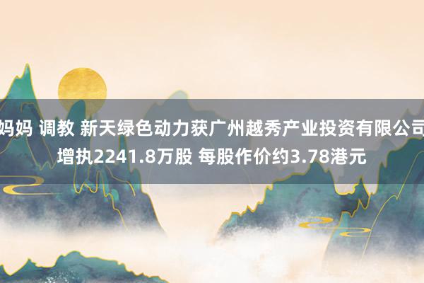 妈妈 调教 新天绿色动力获广州越秀产业投资有限公司增执2241.8万股 每股作价约3.78港元