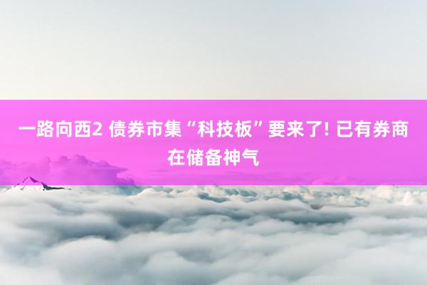 一路向西2 债券市集“科技板”要来了! 已有券商在储备神气